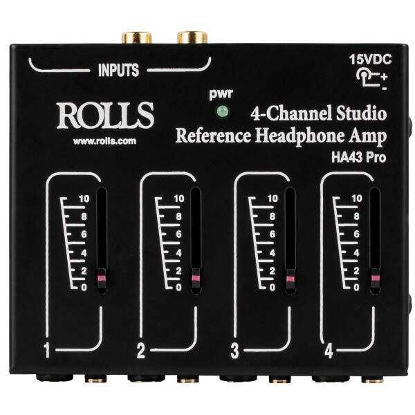 Main product image for Rolls HA43PRO 4-Ch Stereo Headphone Mixer/Amplifier 245-040